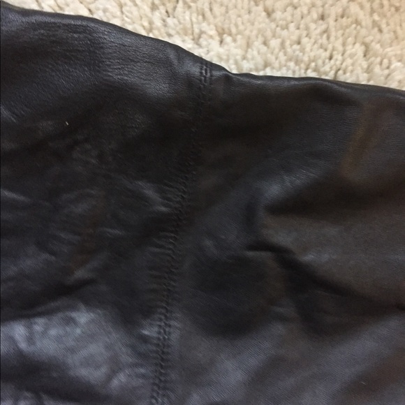 Fully lined soft black leather pants - Picture 4 of 6